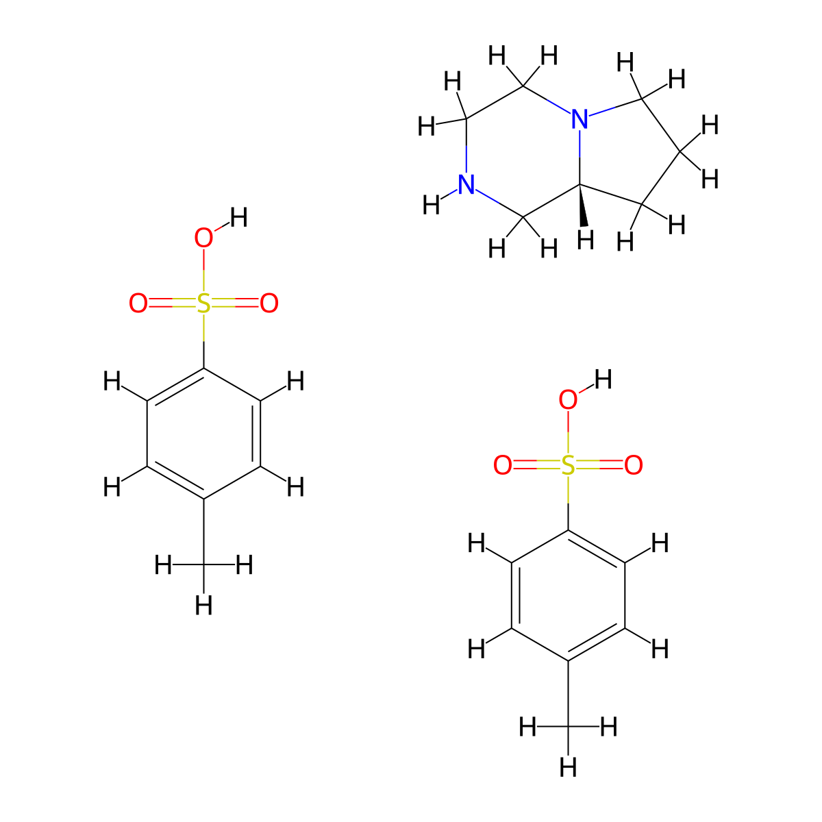(8aR)-1,2,3,4,6,7,8,8a-octahydropyrrolo[1,2-a]pyrazine;bis(4-methylbenzenesulfonic acid) molecular structure, CAS 2940876-68-4