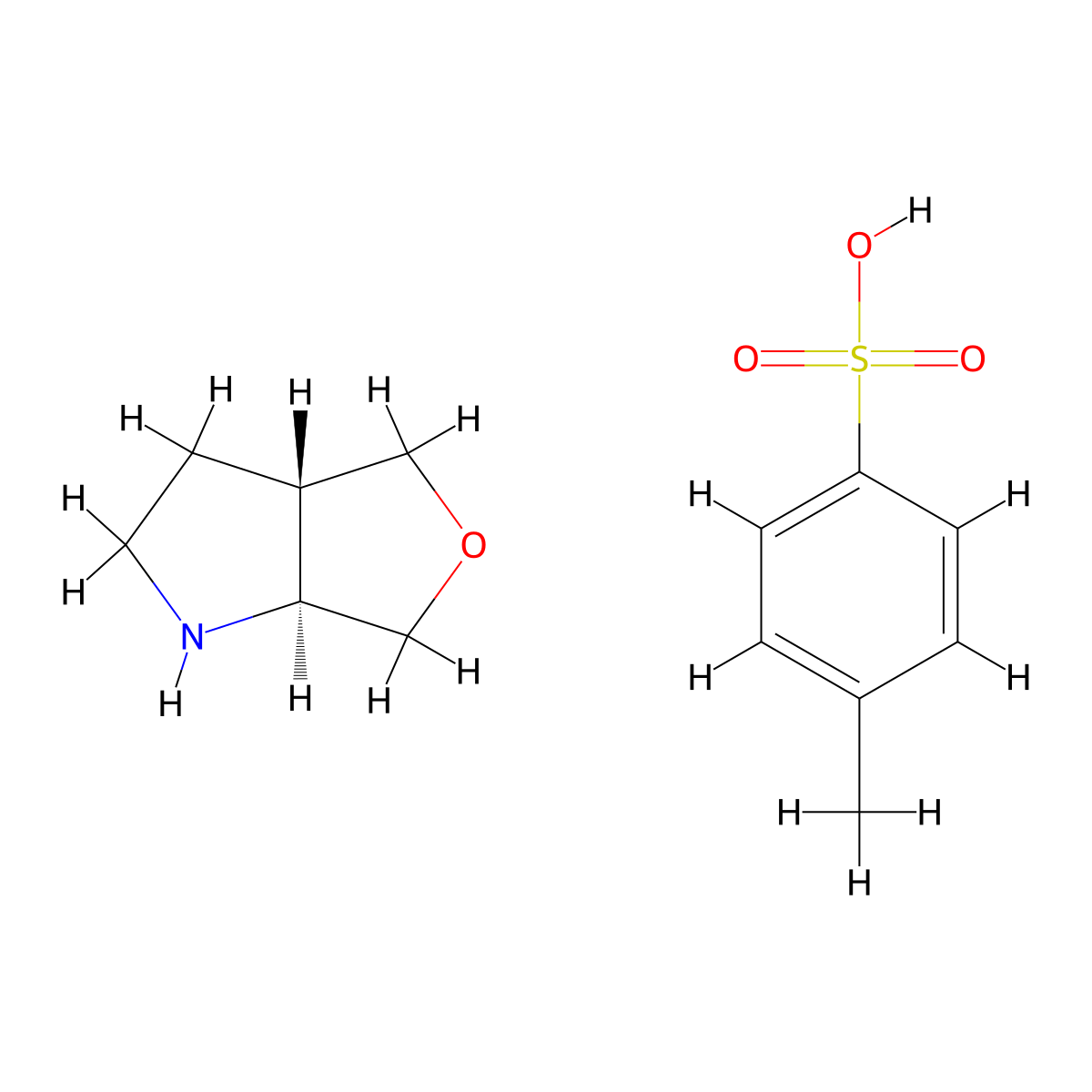 (3aS,6aS)-2,3,3a,4,6,6a-hexahydro-1H-furo[3,4-b]pyrrole;4-methylbenzenesulfonic acid molecular structure, CAS 2940879-07-0