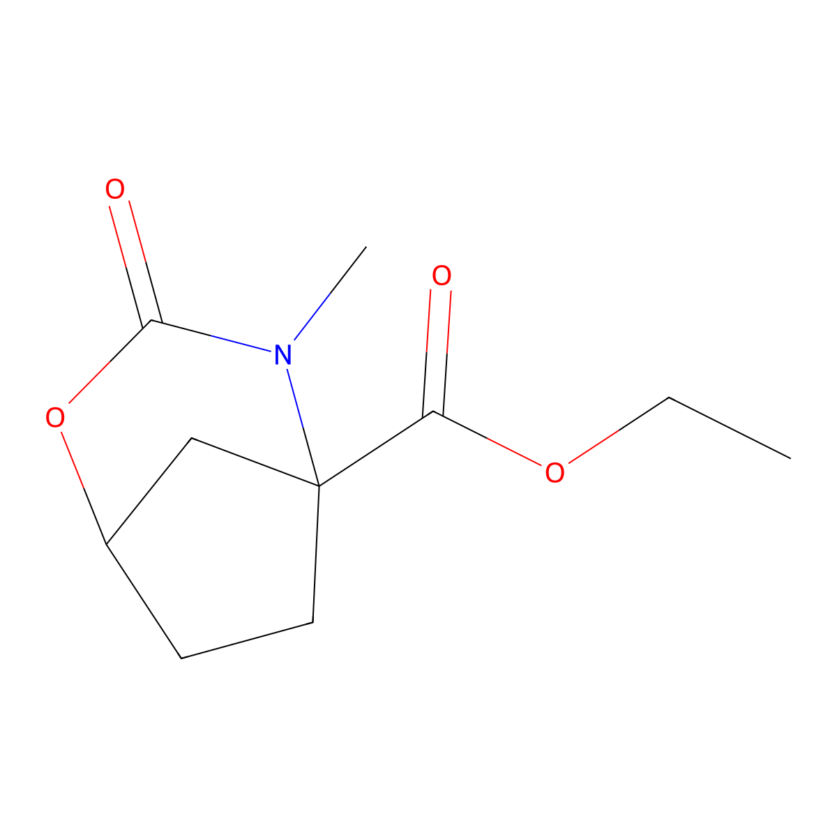 Ethyl 4-methyl-3-oxo-2-oxa-4-azabicyclo[3.2.1]octane-5-carboxylate molecular structure, CAS 2940934-73-4