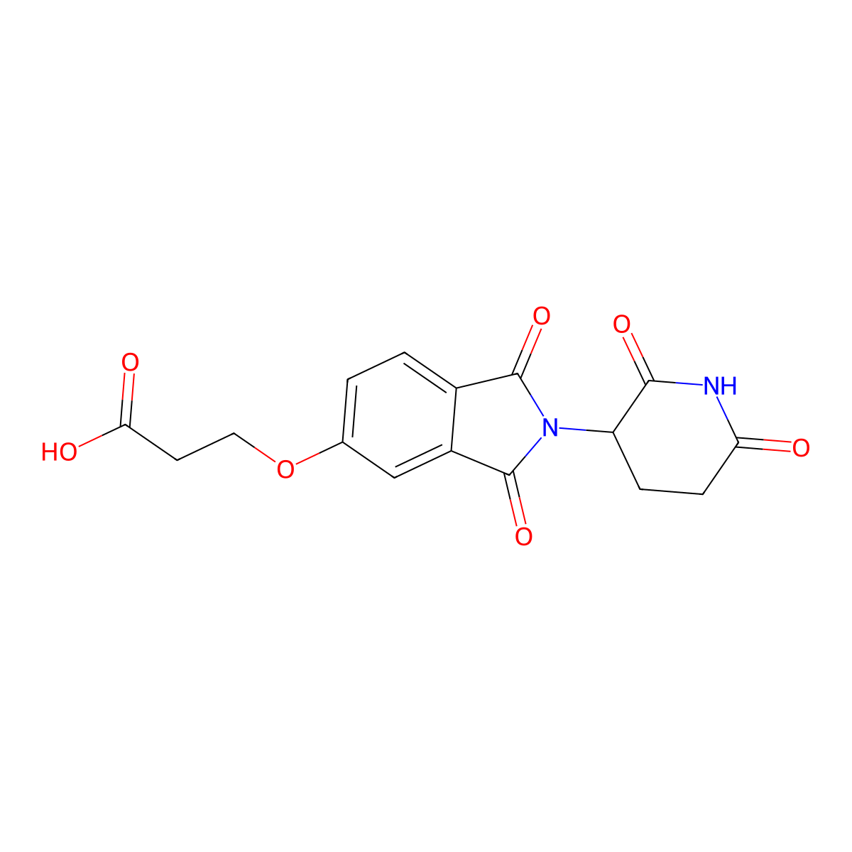 3-((2-(2,6-Dioxopiperidin-3-yl)-1,3-dioxoisoindolin-5-yl)oxy)propanoic acid molecular structure, CAS 2940935-31-7