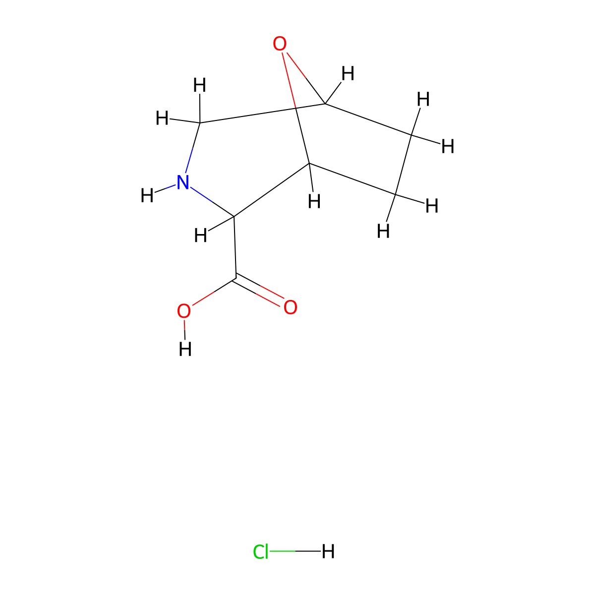 8-Oxa-3-azabicyclo[3.2.1]octane-2-carboxylic acid hydrochloride molecular structure, CAS 2940936-18-3
