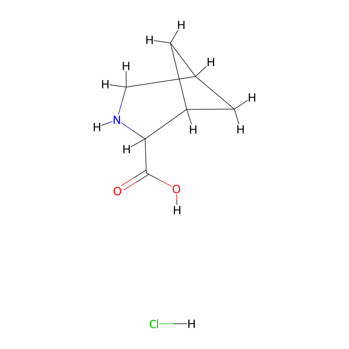 3-Azabicyclo[3.1.1]heptane-2-carboxylic acid hydrochloride molecular structure, CAS 2940936-30-9