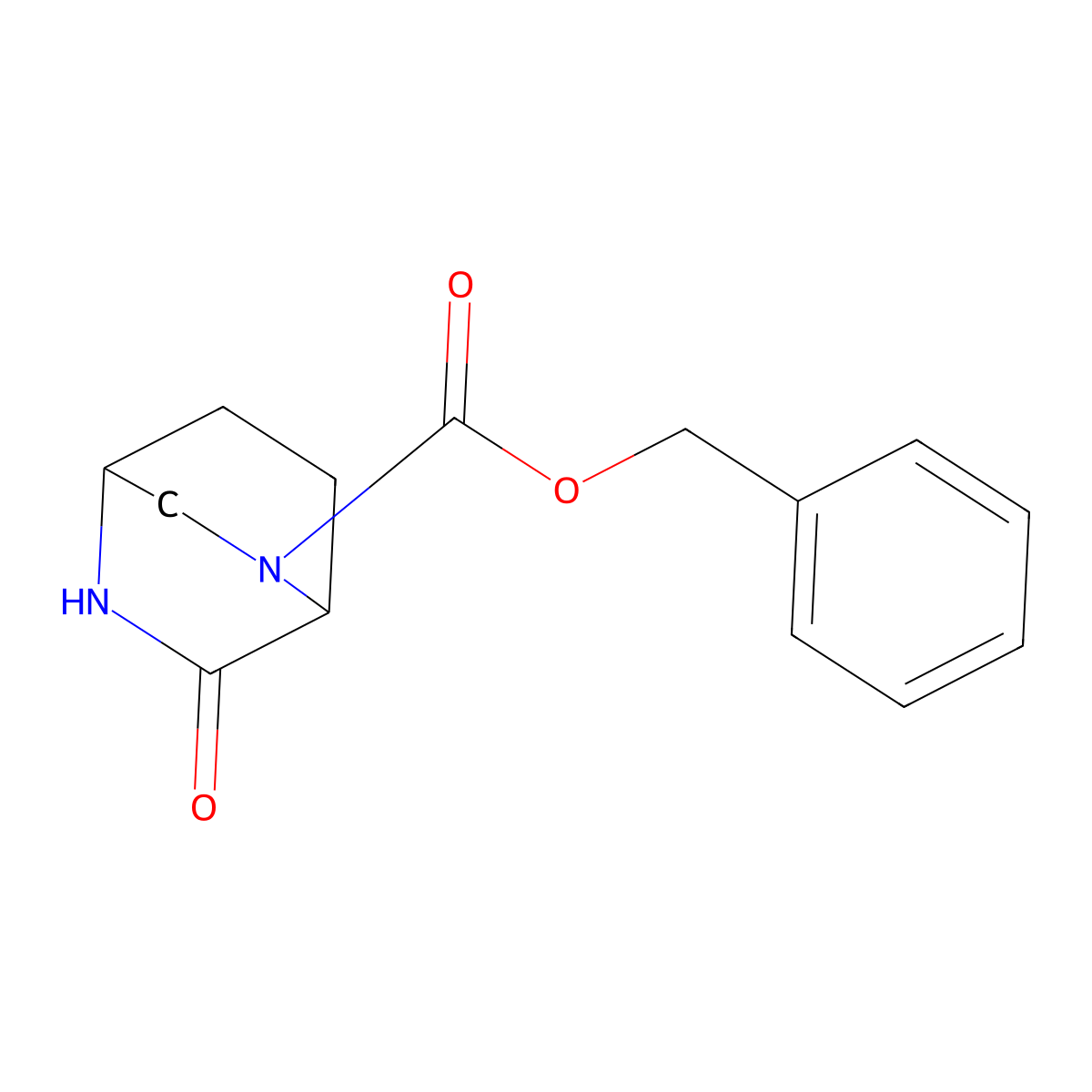 Benzyl 6-oxo-2,5-diazabicyclo[2.2.2]octane-2-carboxylate molecular structure, CAS 2940937-25-5