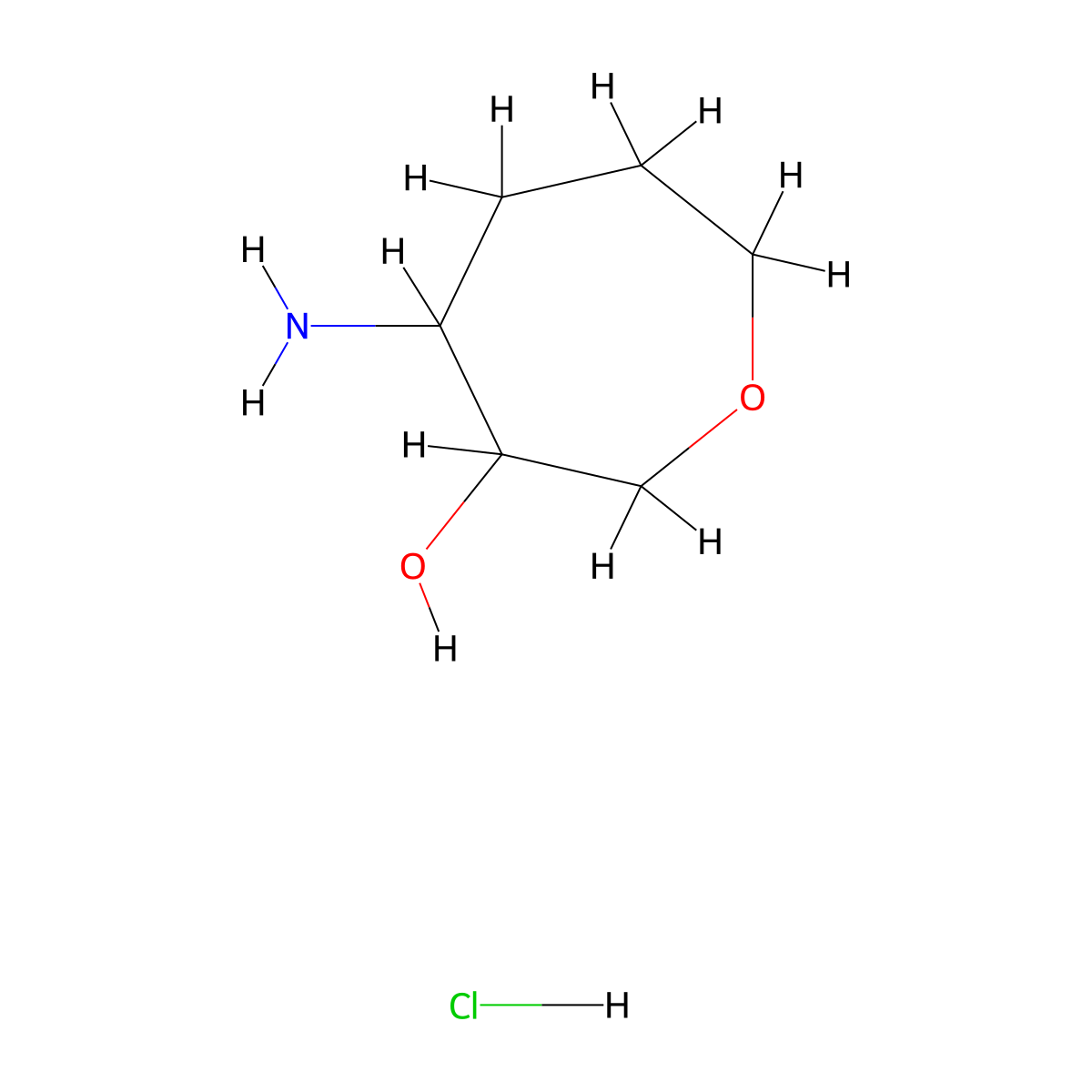 4-Aminooxepan-3-OL hydrochloride molecular structure, CAS 2940937-34-6