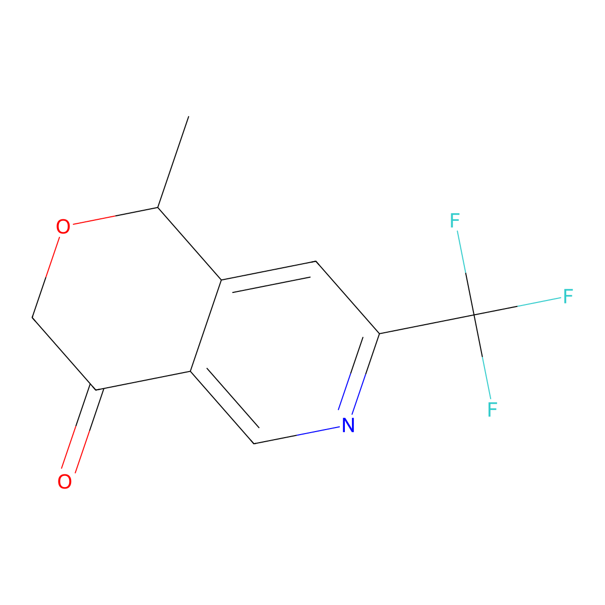 1-methyl-7-(trifluoromethyl)-1H-pyrano[4,3-c]pyridin-4-one molecular structure, CAS 2940937-68-6