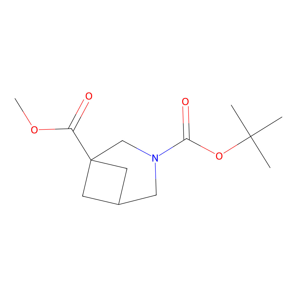 O3-tert-butyl O1-methyl 3-azabicyclo[3.1.1]heptane-1,3-dicarboxylate molecular structure, CAS 2940938-14-5