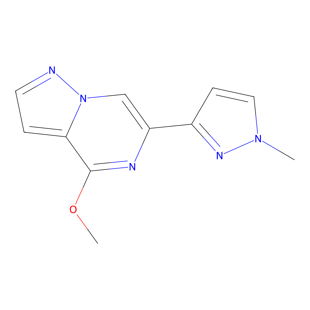 4-Methoxy-6-(1-methylpyrazol-3-YL)pyrazolo[1,5-A]pyrazine molecular structure, CAS 2940939-02-4