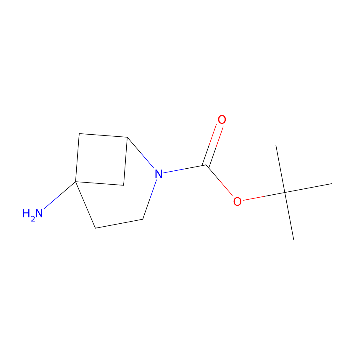 Tert-butyl 5-amino-2-azabicyclo[3.1.1]heptane-2-carboxylate molecular structure, CAS 2940940-35-0