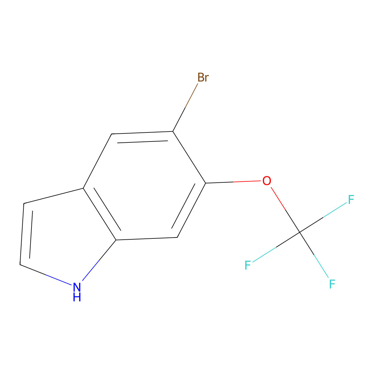 5-Bromo-6-(trifluoromethoxy)-1H-indole molecular structure, CAS 2940940-48-5