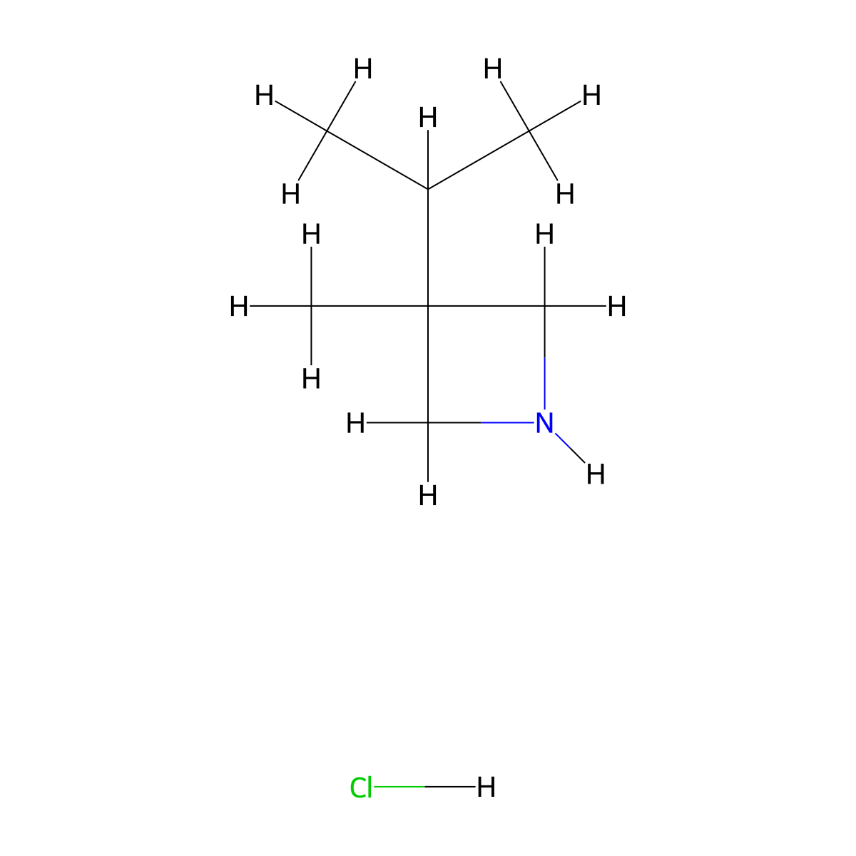 3-Methyl-3-(propan-2-yl)azetidine hydrochloride molecular structure, CAS 2940940-51-0
