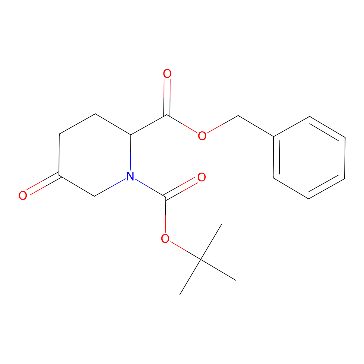 O2-benzyl O1-tert-butyl 5-oxopiperidine-1,2-dicarboxylate molecular structure, CAS 2940940-61-2