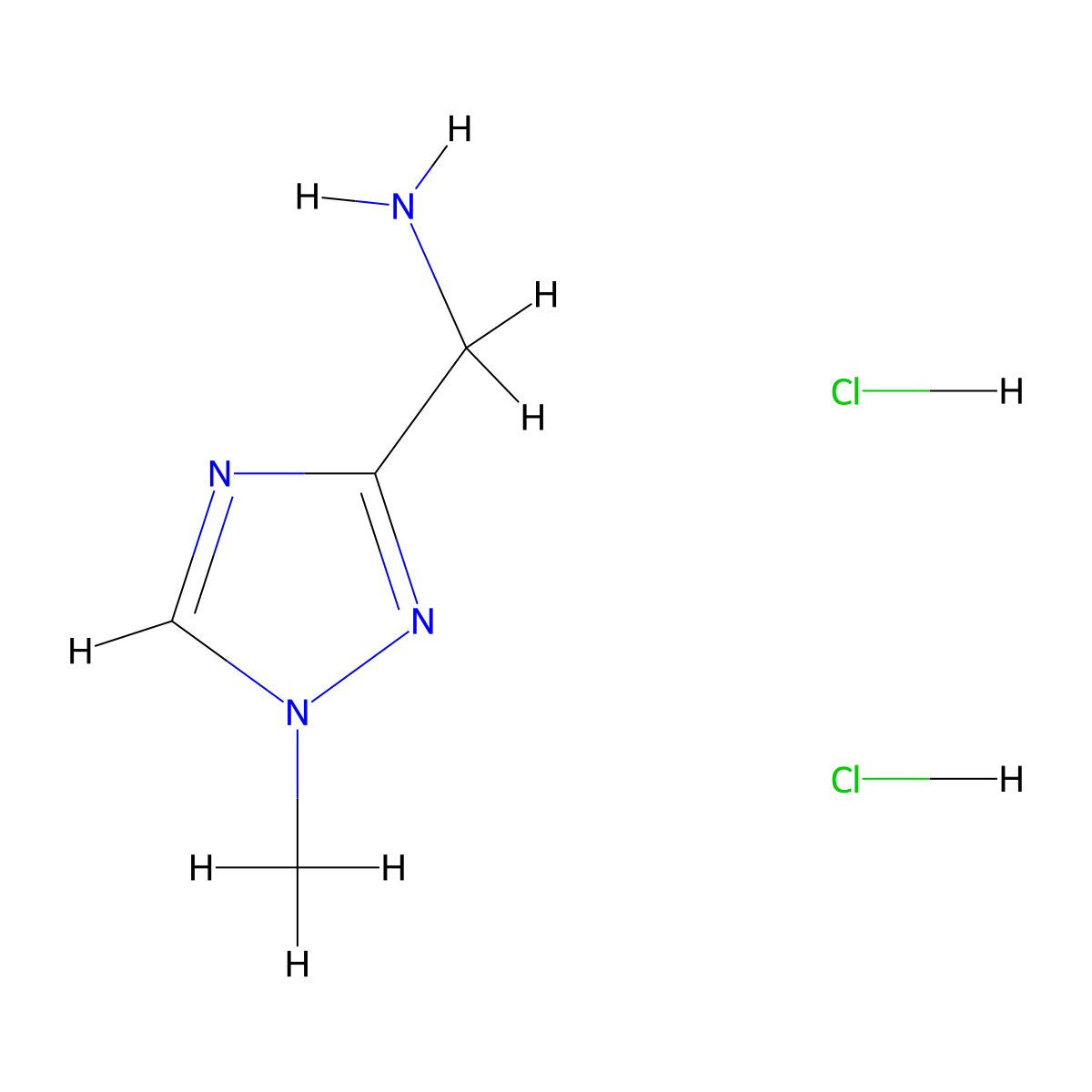 (1-Methyl-1,2,4-triazol-3-yl)methanamine;dihydrochloride molecular structure, CAS 2940940-65-6