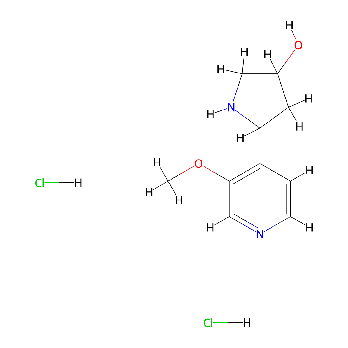 5-(3-Methoxy-4-pyridyl)pyrrolidin-3-ol;dihydrochloride molecular structure, CAS 2940940-69-0