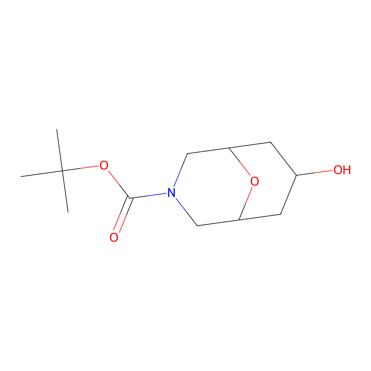 Tert-butyl 7-hydroxy-9-oxa-3-azabicyclo[3.3.1]nonane-3-carboxylate molecular structure, CAS 2940940-71-4