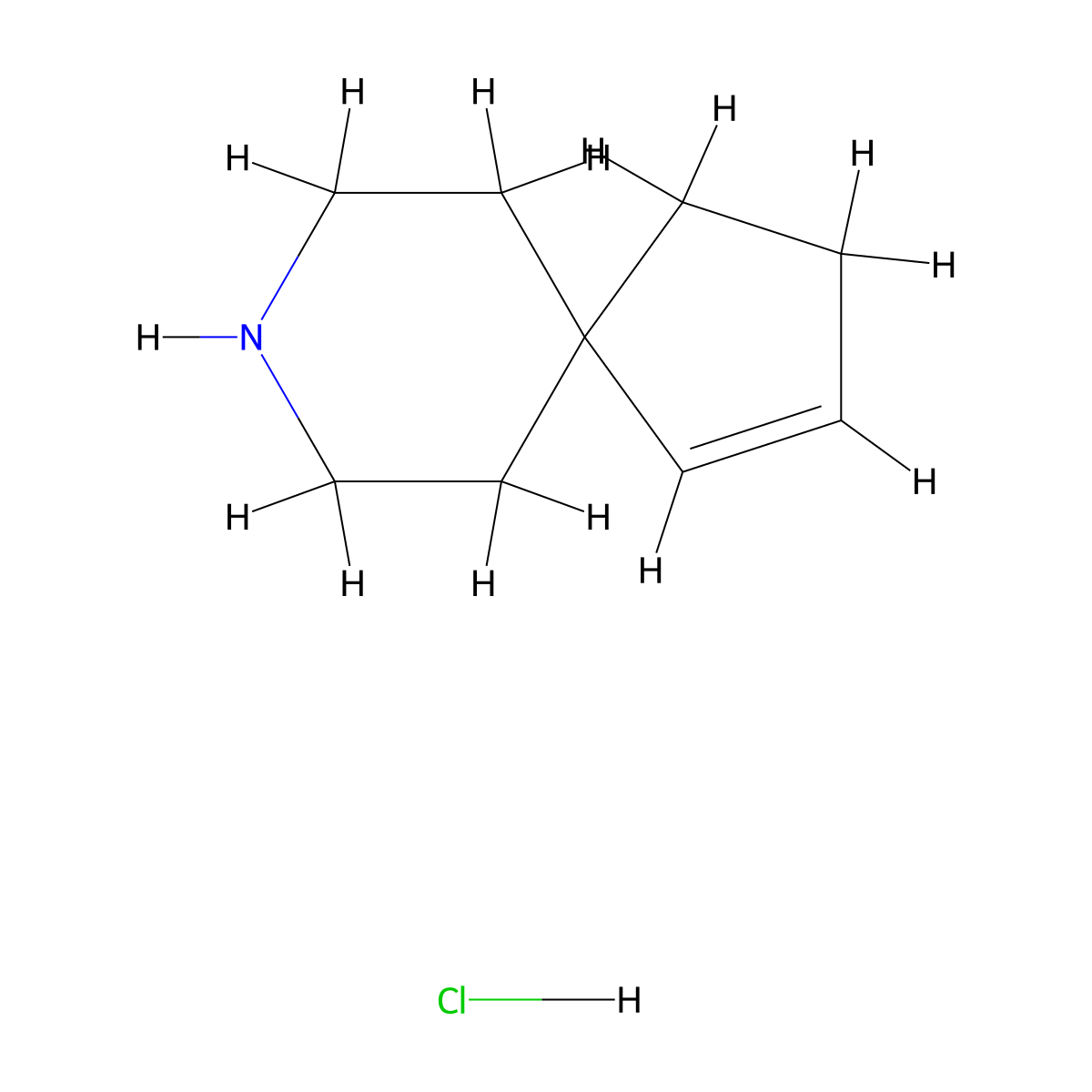 8-Azaspiro[4.5]dec-3-ene;hydrochloride molecular structure, CAS 2940940-86-1