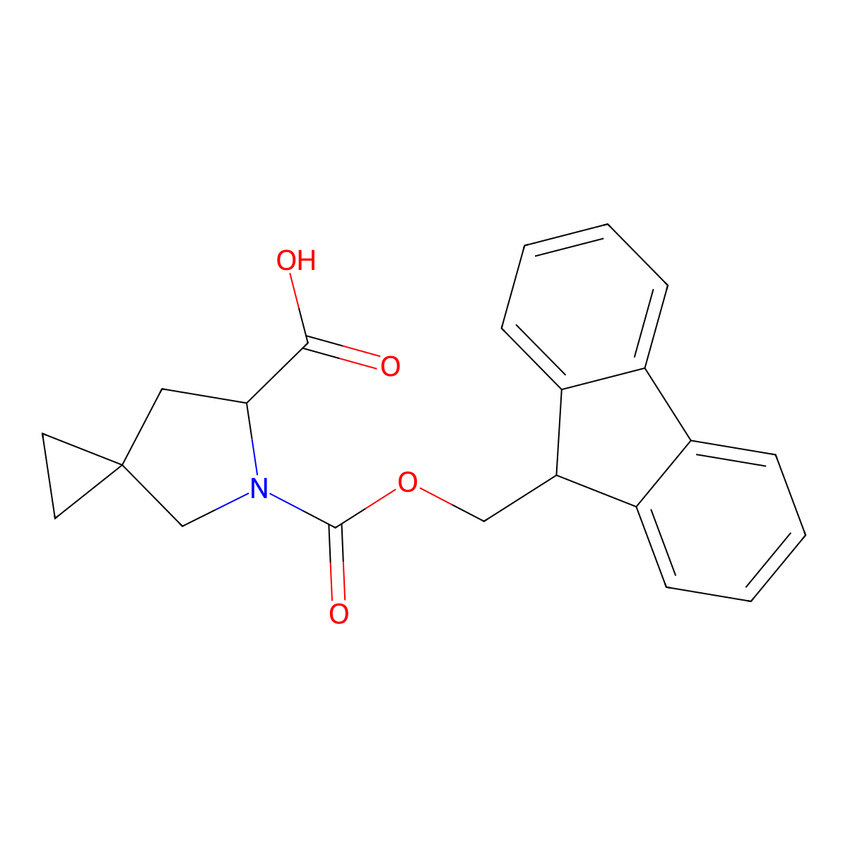 5-(9H-fluoren-9-ylmethoxycarbonyl)-5-azaspiro[2.4]heptane-6-carboxylic acid molecular structure, CAS 2940940-88-3