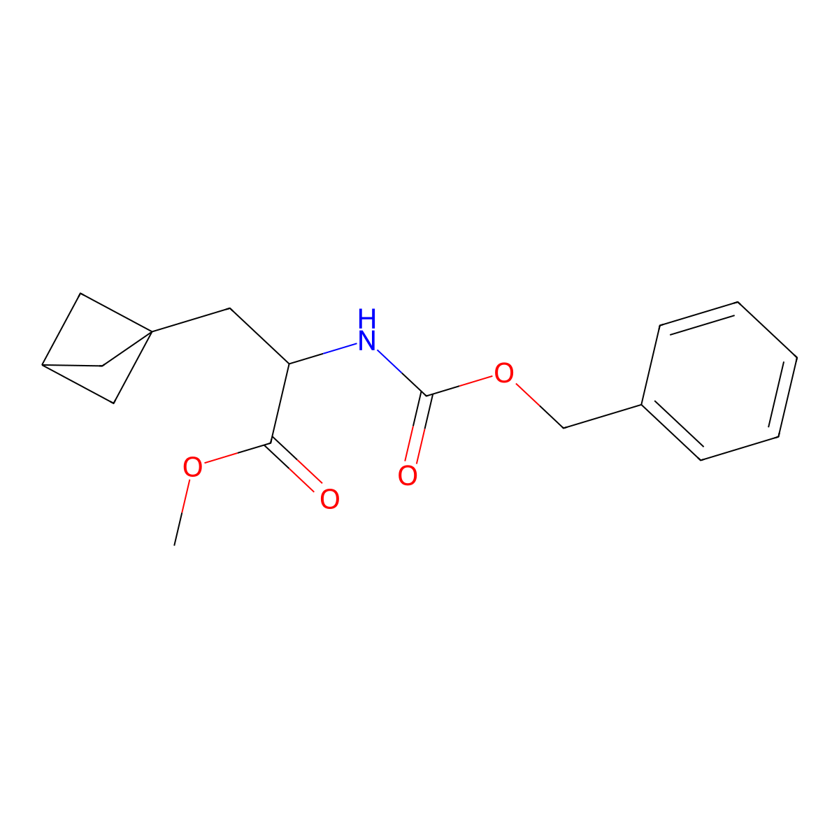 Methyl 2-(benzyloxycarbonylamino)-3-(1-bicyclo[1.1.1]pentanyl)propanoate molecular structure, CAS 2940941-05-7
