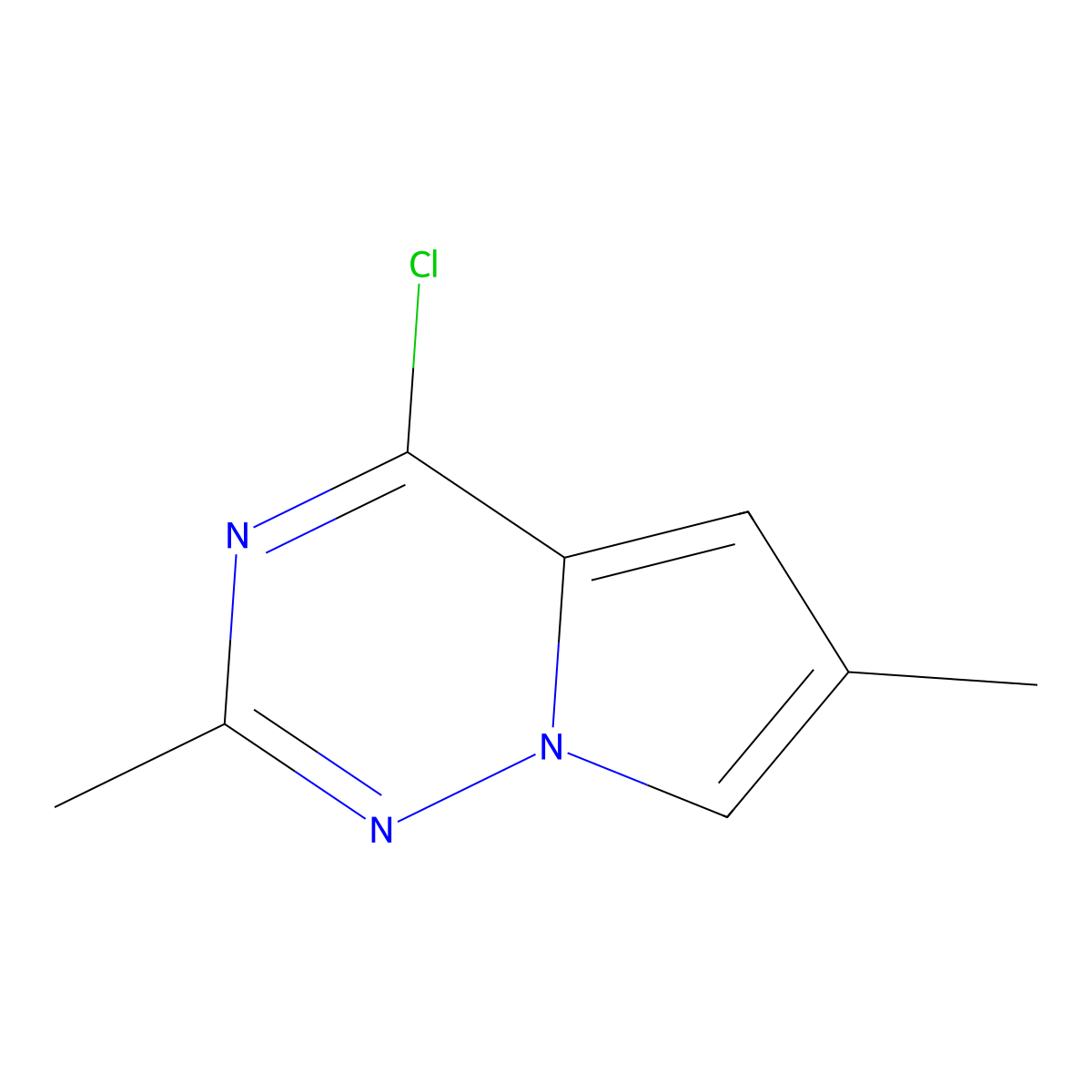 4-Chloro-2,6-dimethyl-pyrrolo[2,1-f][1,2,4]triazine molecular structure, CAS 2940941-06-8