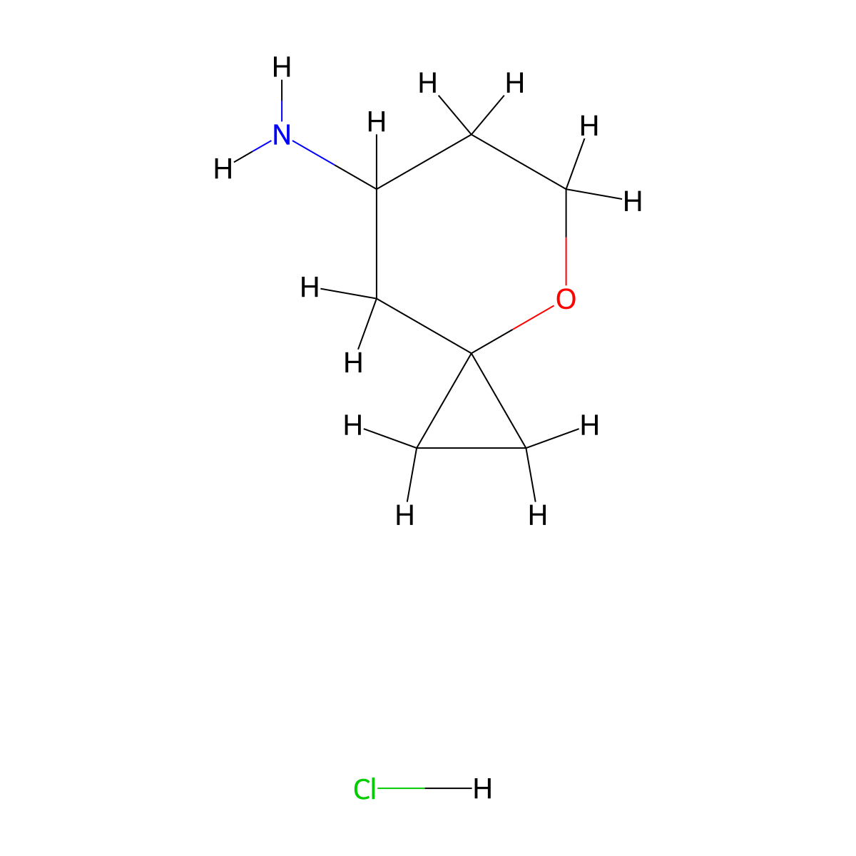4-Oxaspiro[2.5]octan-7-amine hydrochloride molecular structure, CAS 2940941-11-5