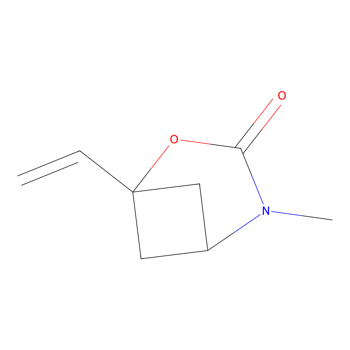 4-Methyl-1-vinyl-2-oxa-4-azabicyclo[3.1.1]heptan-3-one molecular structure, CAS 2940943-02-0