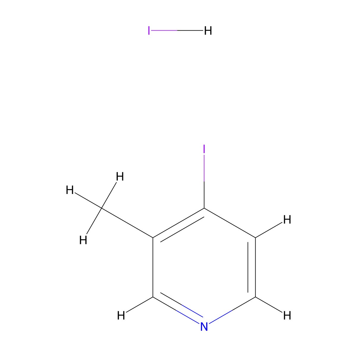 4-Iodo-3-methyl-pyridine;hydroiodide molecular structure, CAS 2940944-23-8