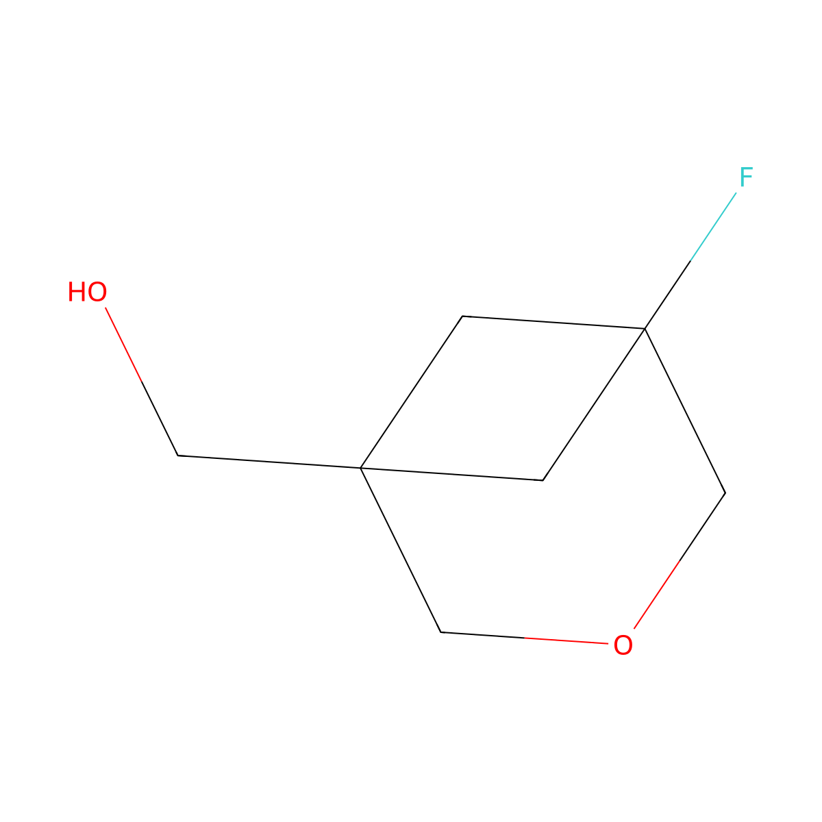 (5-Fluoro-3-oxabicyclo[3.1.1]heptan-1-YL)methanol molecular structure, CAS 2940944-44-3