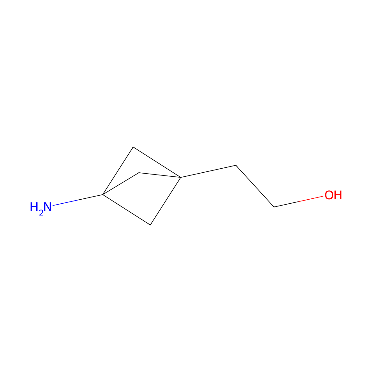 2-{3-Aminobicyclo[1.1.1]pentan-1-yl}ethan-1-ol molecular structure, CAS 2940944-71-6