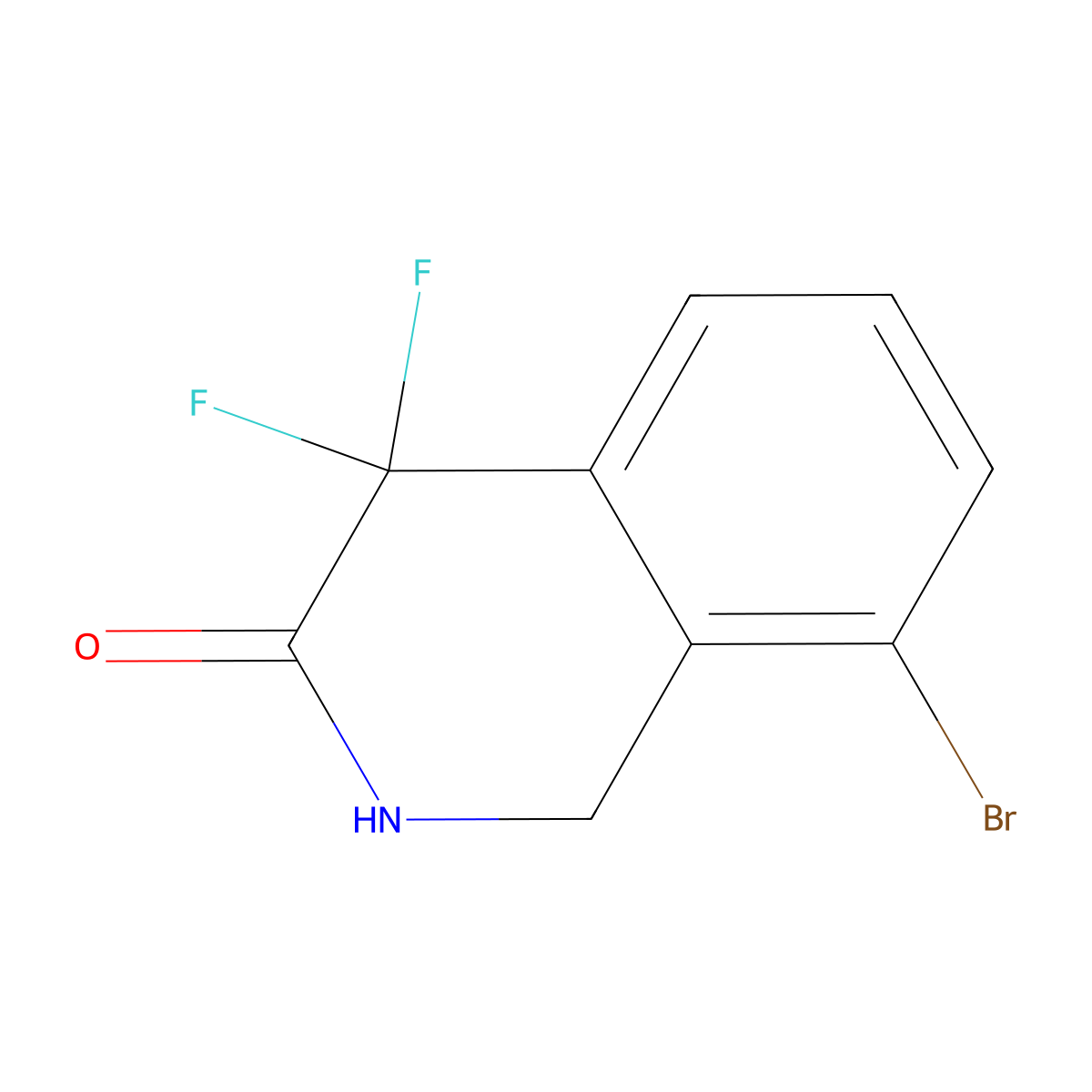 8-Bromo-4,4-difluoro-1,2-dihydroisoquinolin-3-one molecular structure, CAS 2940944-82-9