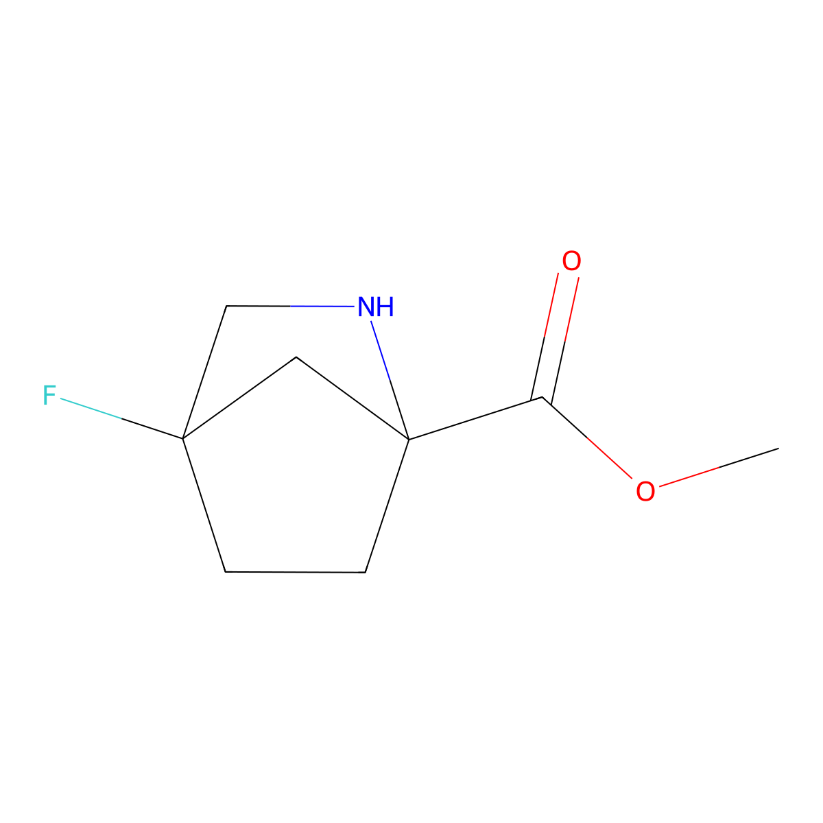 Methyl 4-fluoro-2-azabicyclo[2.2.1]heptane-1-carboxylate molecular structure, CAS 2940944-95-4