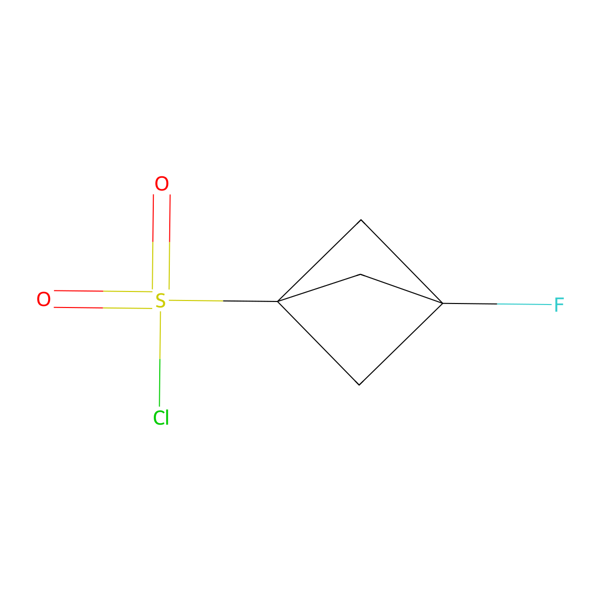 3-Fluorobicyclo[1.1.1]pentane-1-sulfonyl chloride molecular structure, CAS 2940945-06-0