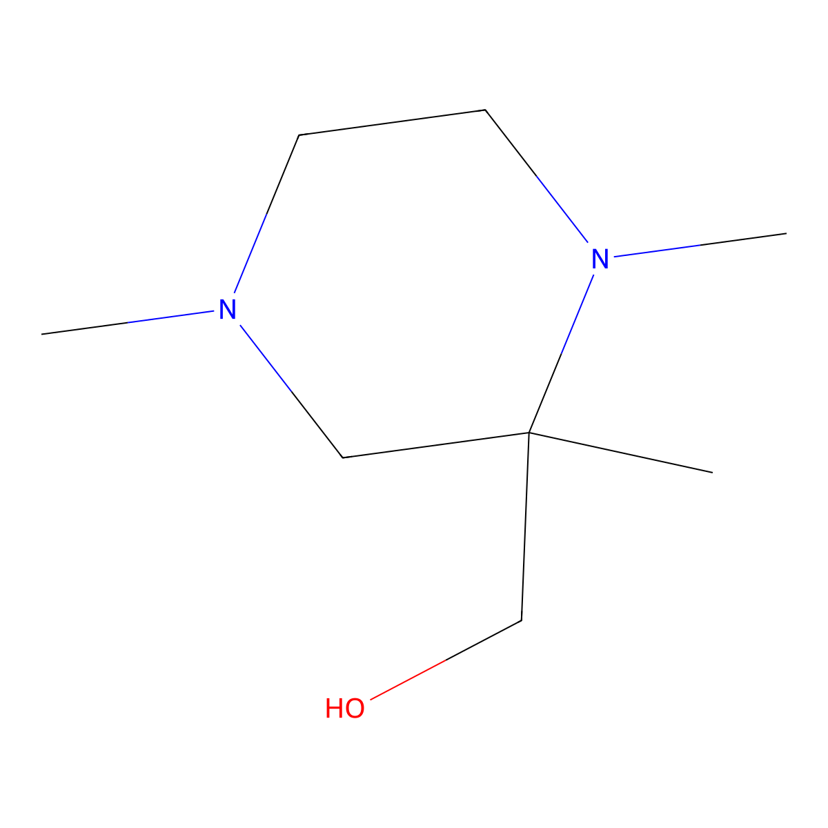 (1,2,4-Trimethylpiperazin-2-YL)methanol molecular structure, CAS 2940945-26-4