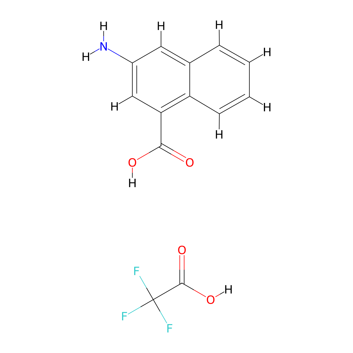 3-Aminonaphthalene-1-carboxylic acid;2,2,2-trifluoroacetic acid molecular structure, CAS 2940945-60-6