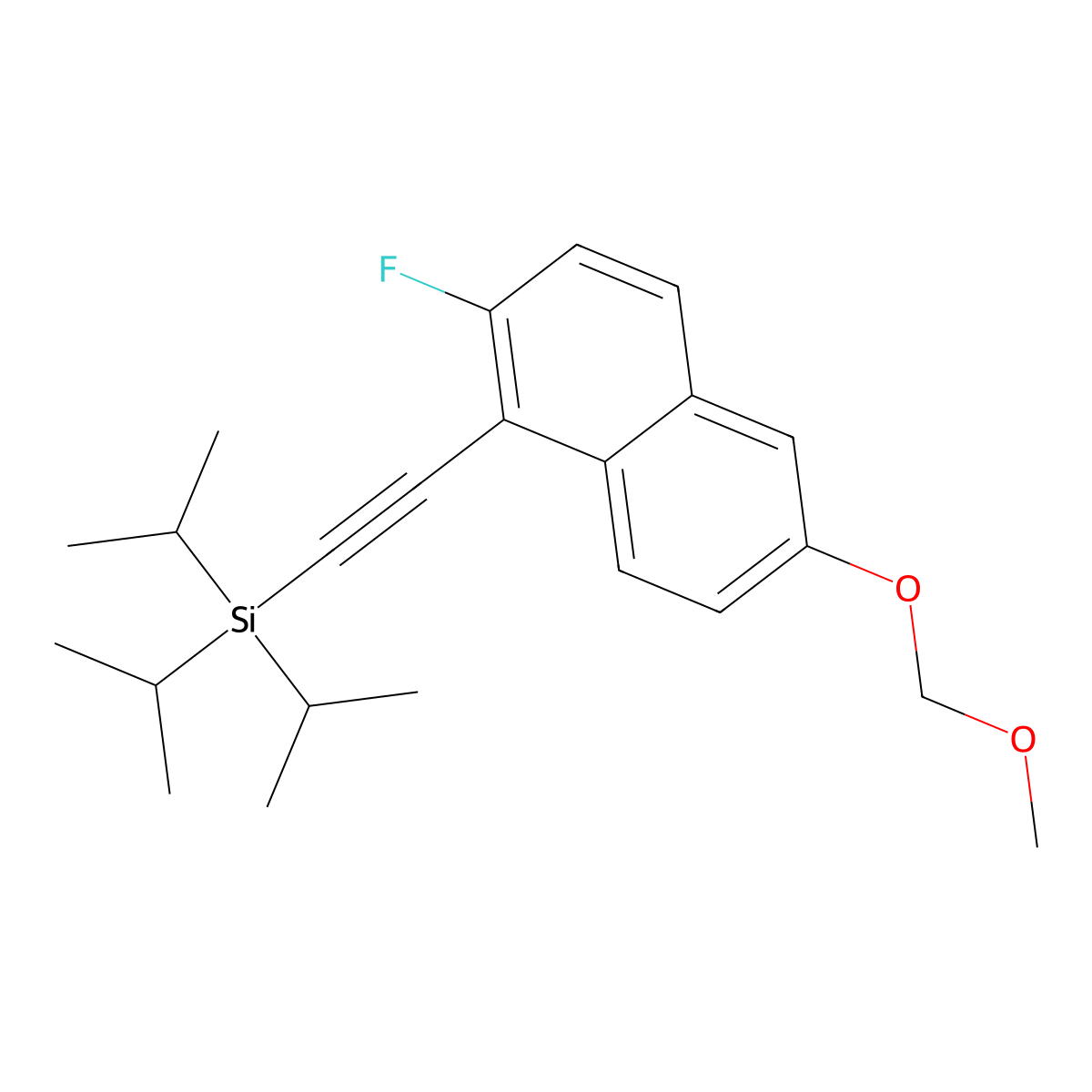 2-[2-Fluoro-6-(methoxymethoxy)-1-naphthyl]ethynyl-triisopropyl-silane molecular structure, CAS 2940945-64-0