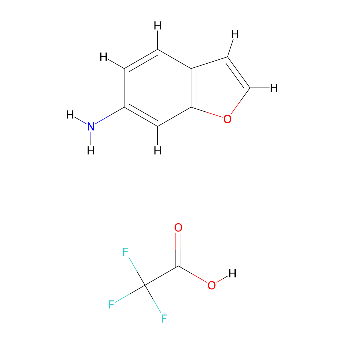 Benzofuran-6-amine;2,2,2-trifluoroacetic acid molecular structure, CAS 2940945-65-1