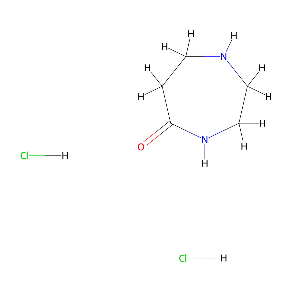 1,4-Diazepan-5-one;dihydrochloride molecular structure, CAS 2940946-02-9