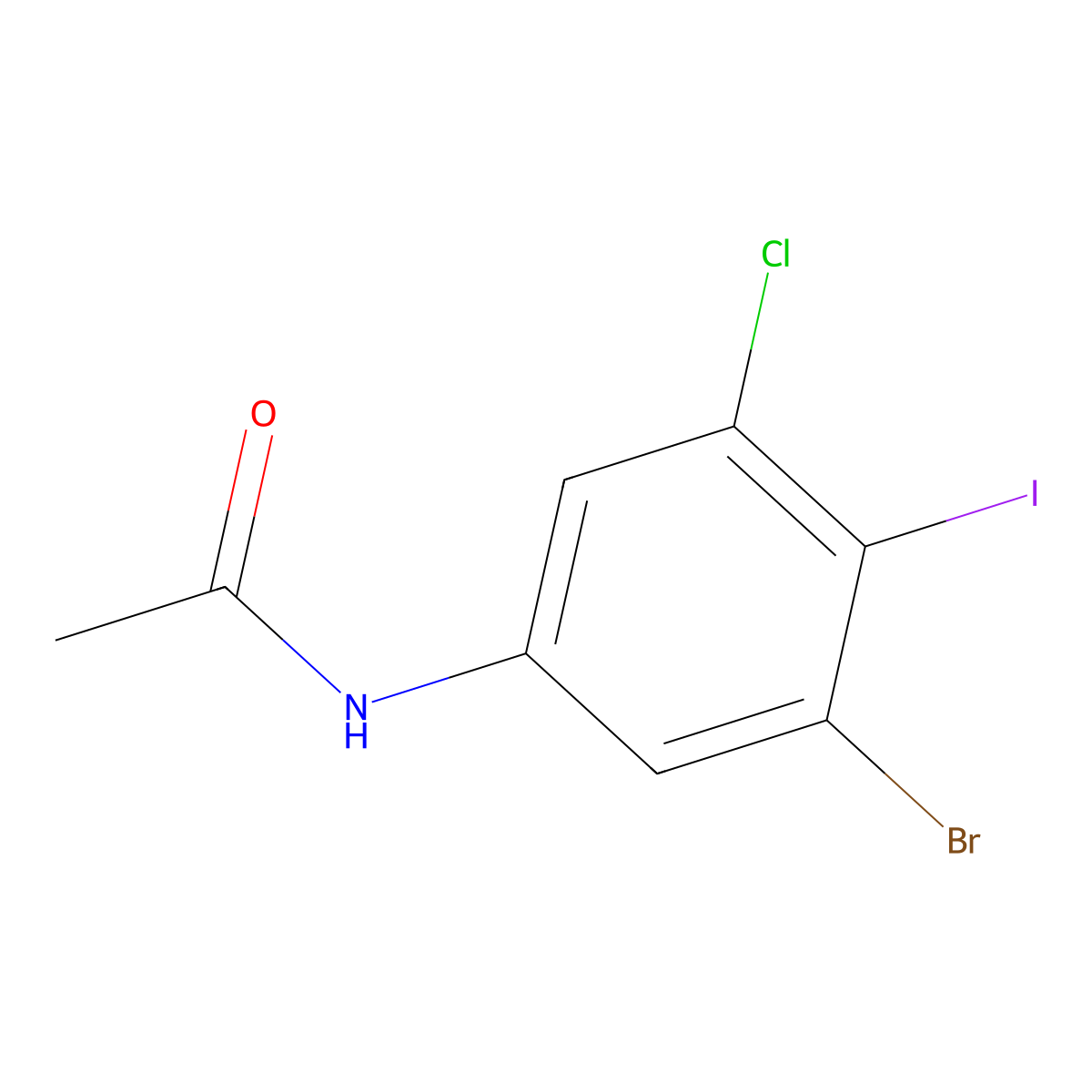 N-(3-Bromo-5-chloro-4-iodo-phenyl)acetamide molecular structure, CAS 2940947-21-5