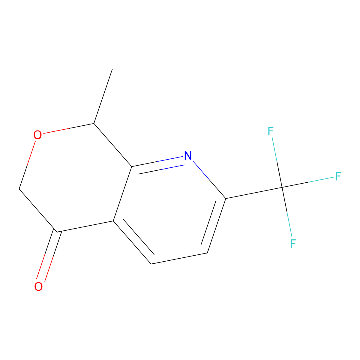 8-methyl-2-(trifluoromethyl)-8H-pyrano[3,4-b]pyridin-5-one molecular structure, CAS 2940947-37-3