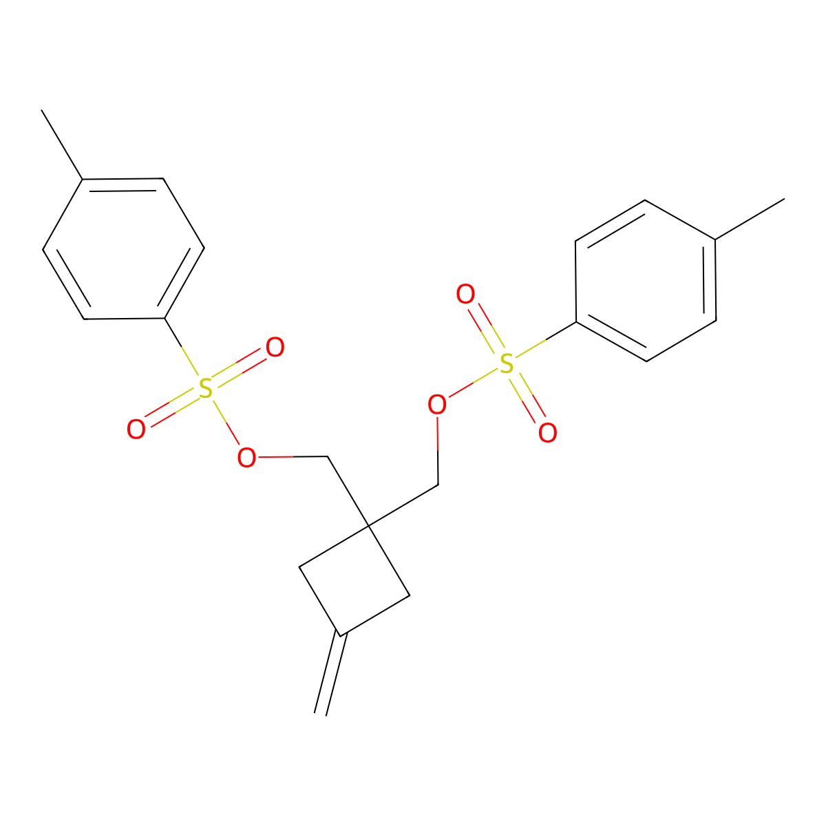 [3-Methylene-1-(P-tolylsulfonyloxymethyl)cyclobutyl]methyl 4-methylbenzenesulfonate molecular structure, CAS 2940948-13-8