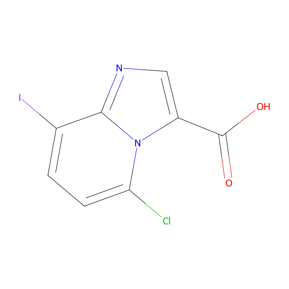 5-Chloro-8-iodo-imidazo[1,2-A]pyridine-3-carboxylic acid molecular structure, CAS 2940949-36-8