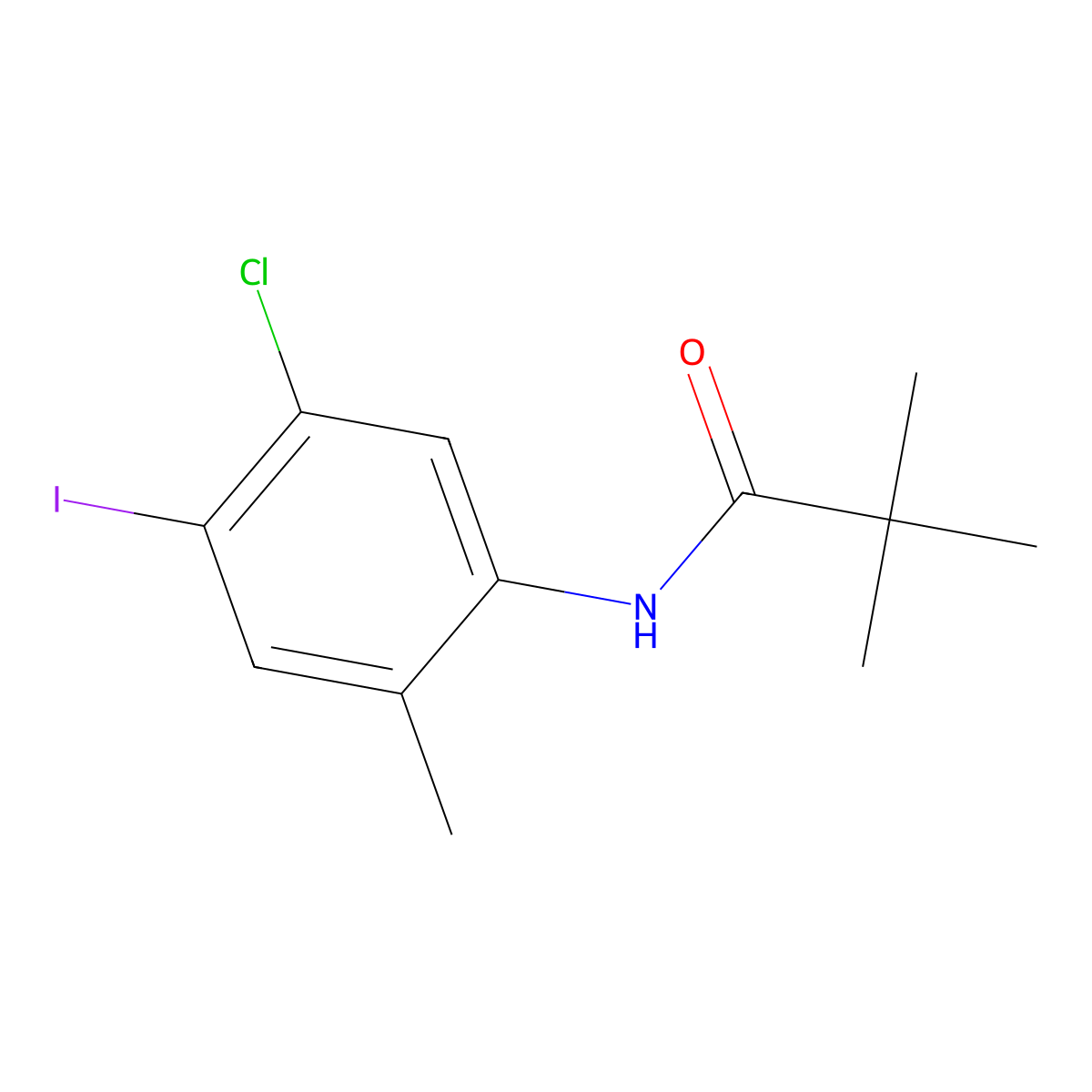 N-(5-Chloro-4-iodo-2-methyl-phenyl)-2,2-dimethyl-propanamide molecular structure, CAS 2940949-84-6