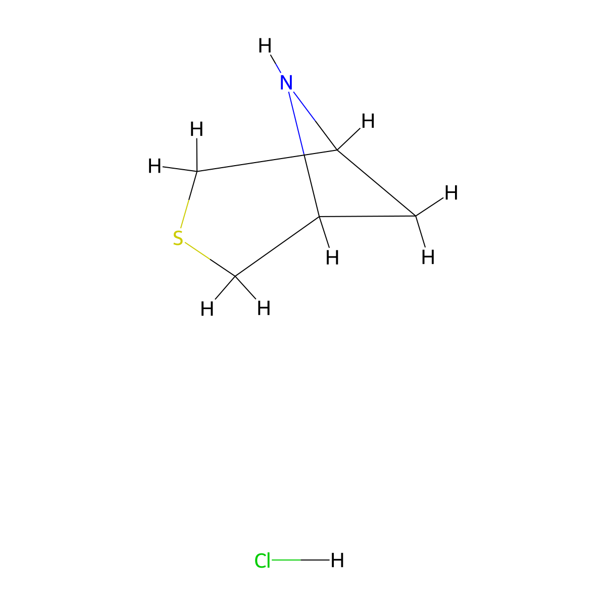 3-Thia-6-azabicyclo[3.1.1]heptane hydrochloride molecular structure, CAS 2940950-22-9