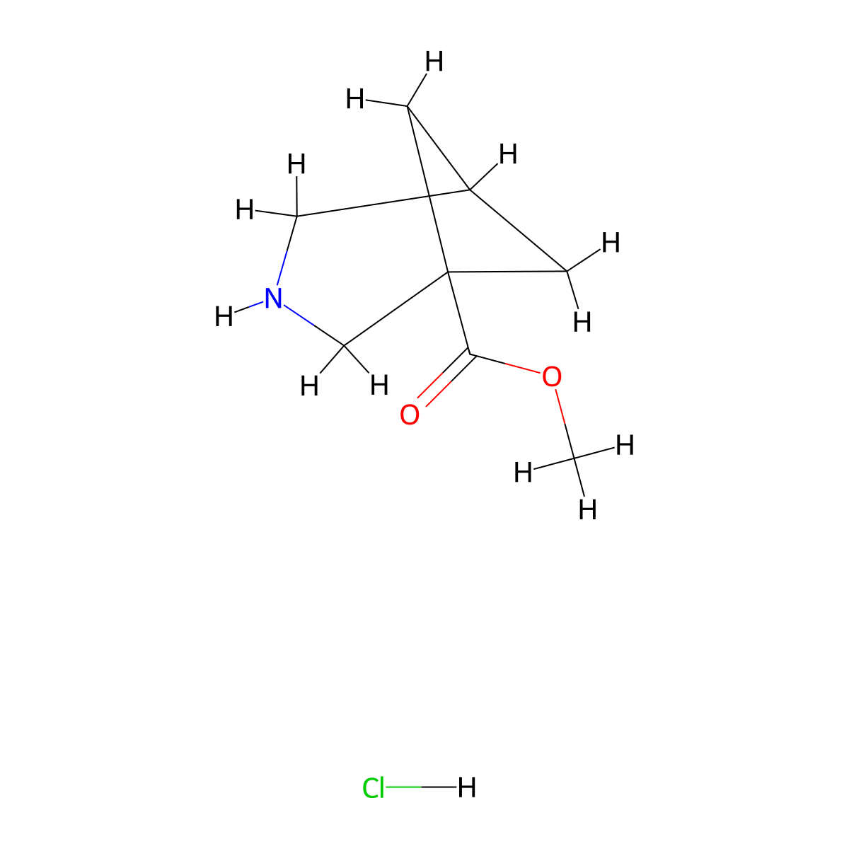 Methyl 3-azabicyclo[3.1.1]heptane-1-carboxylate;hydrochloride molecular structure, CAS 2940950-39-8