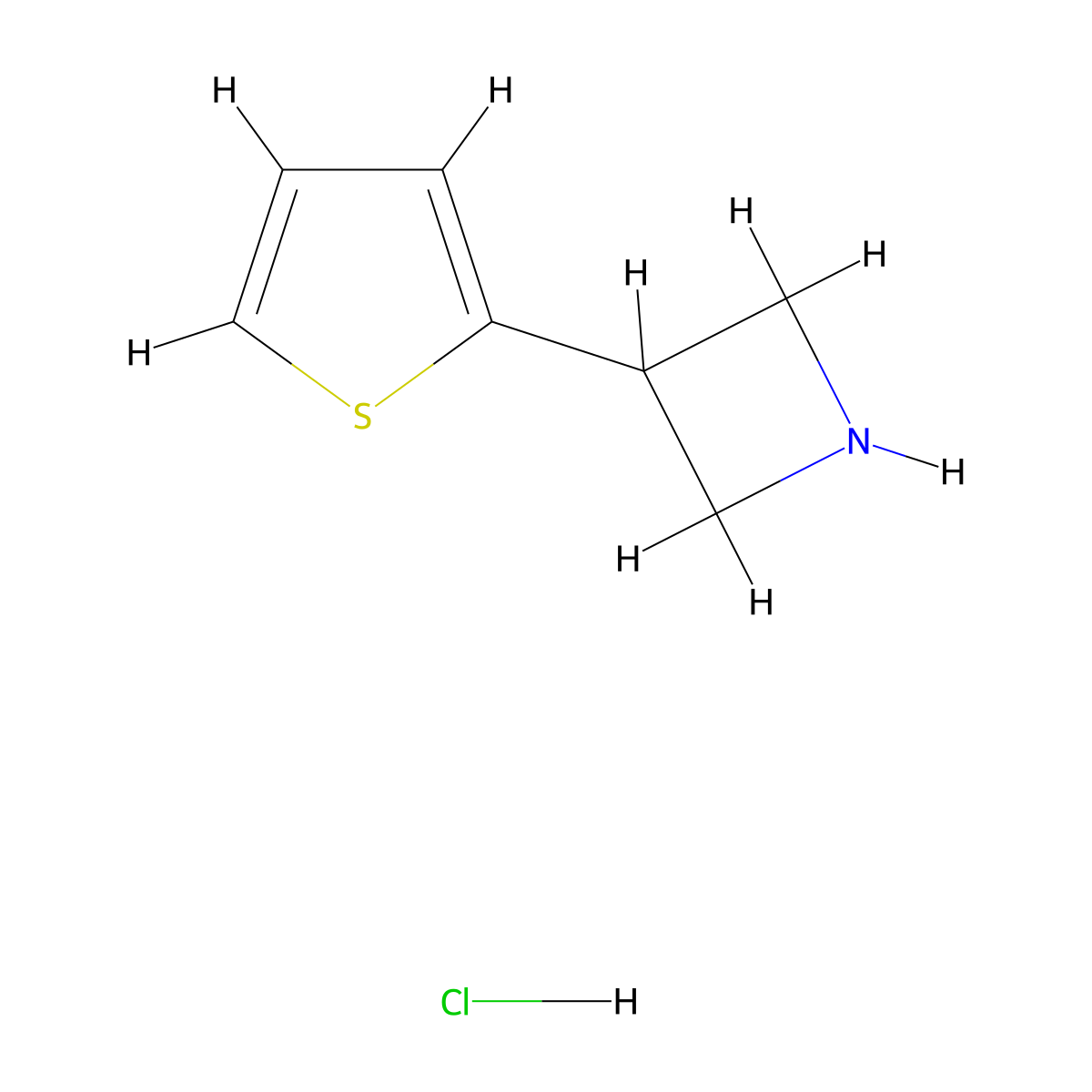 3-(2-Thienyl)azetidine;hydrochloride molecular structure, CAS 2940950-45-6