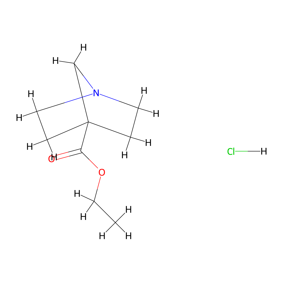 Ethyl 1-azabicyclo[2.2.1]heptane-4-carboxylate;hydrochloride molecular structure, CAS 2940950-54-7
