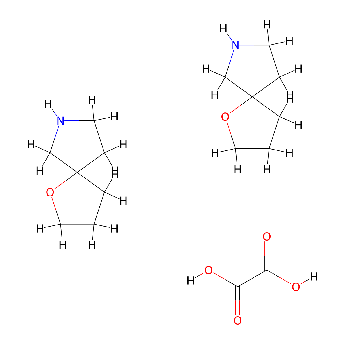 1-Oxa-7-aZaspiro[4.4]nonane hemioxalate molecular structure, CAS 2940951-02-8