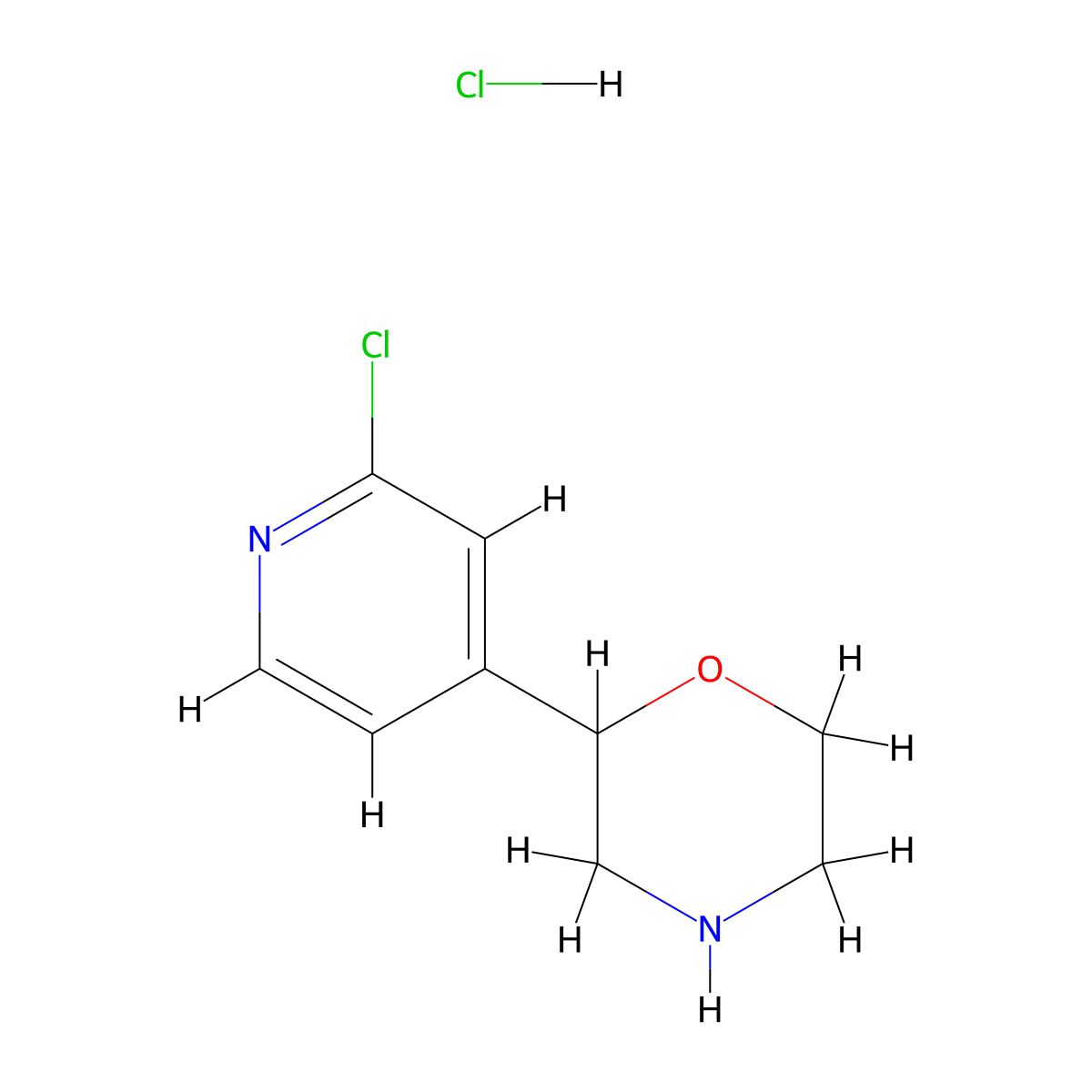 2-(2-Chloro-4-pyridyl)morpholine;hydrochloride molecular structure, CAS 2940951-05-1