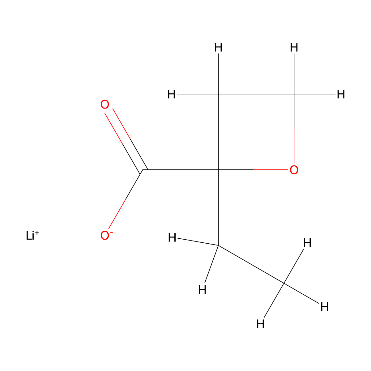 2-Ethyloxetane-2-carboxylic acid lithium salt molecular structure, CAS 2940951-51-7