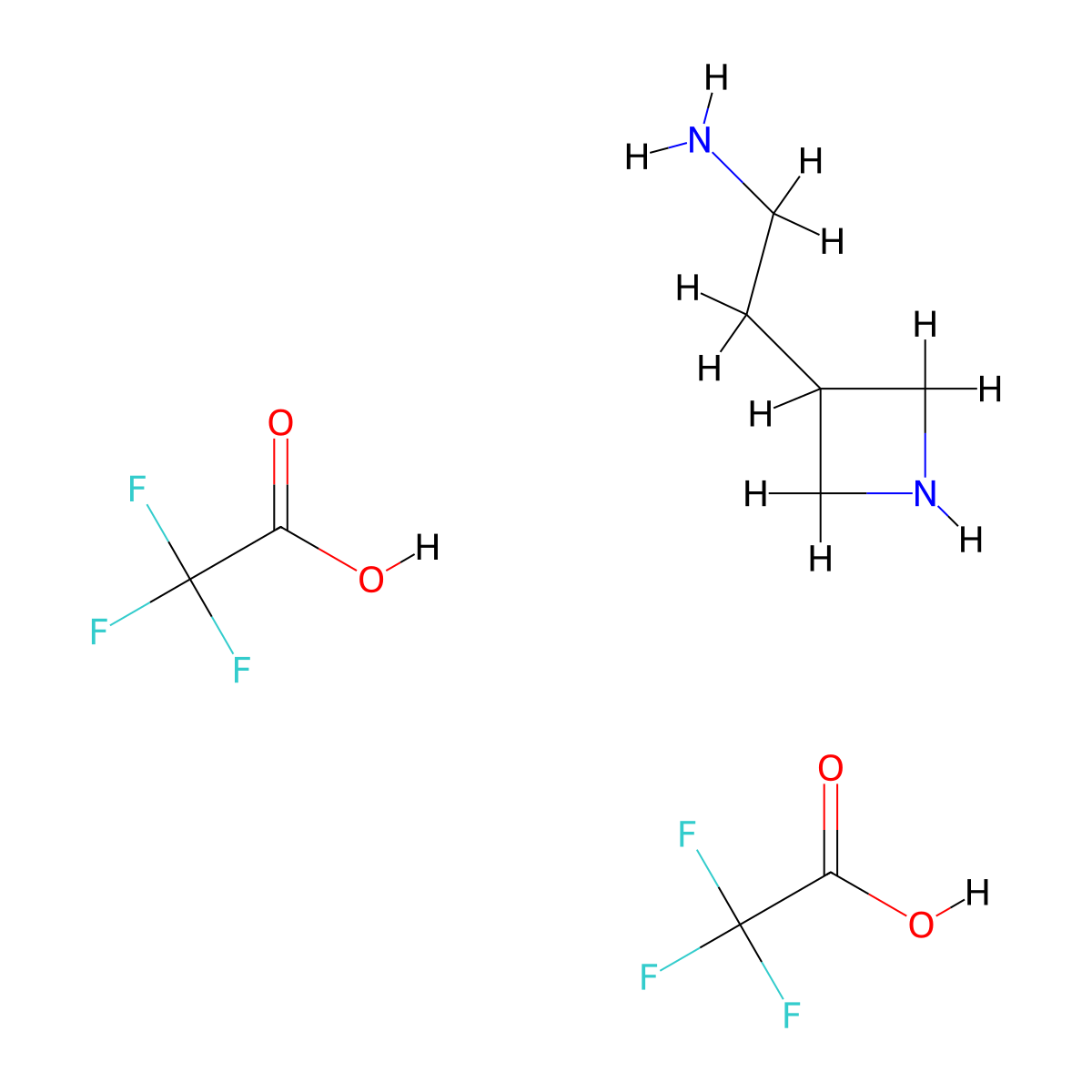 2-(Azetidin-3-yl)ethanamine;2,2,2-trifluoroacetic acid molecular structure, CAS 2940951-59-5