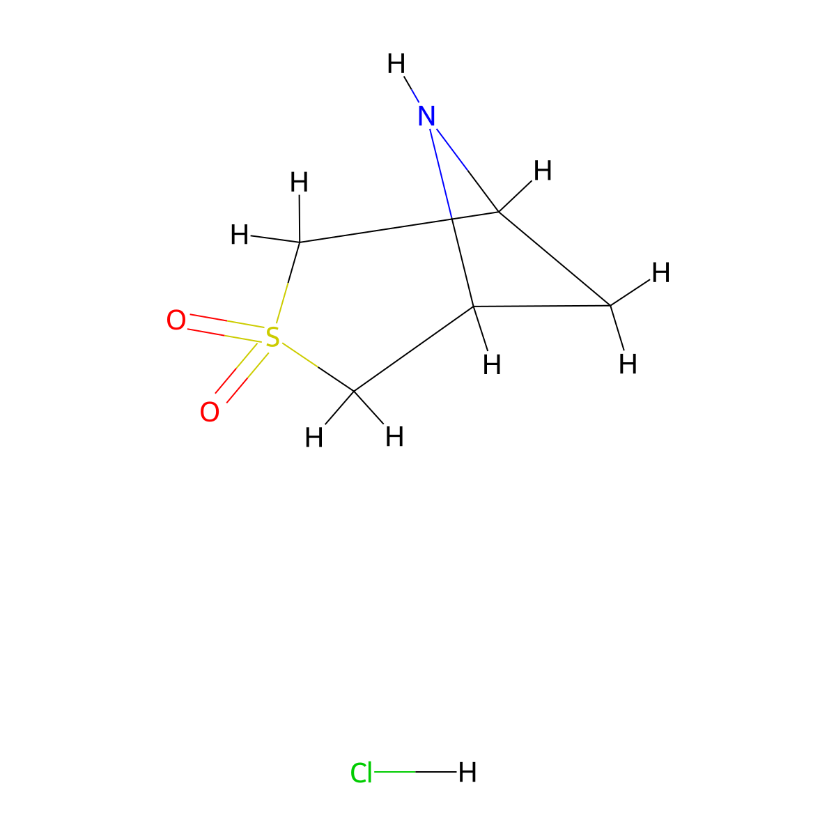3Thia-6-azabicyclo[3.1.1]heptane 3,3-dioxide;hydrochloride molecular structure, CAS 2940951-91-5