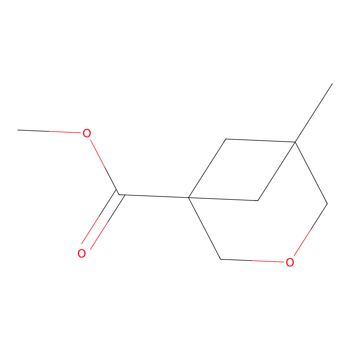 Methyl 5-methyl-3-oxabicyclo[3.1.1]heptane-1-carboxylate molecular structure, CAS 2940952-28-1